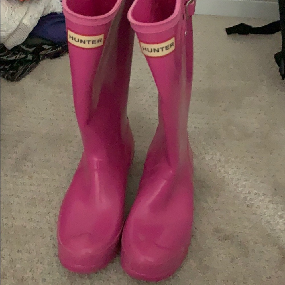 Youth pink hunter boots